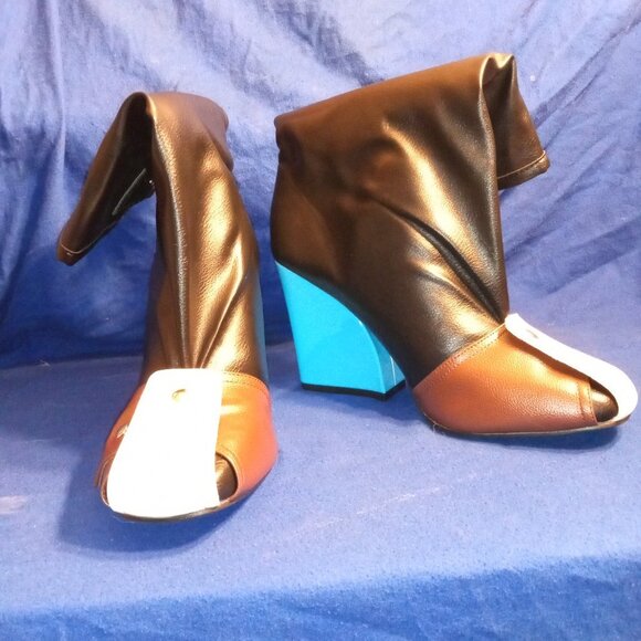 SERVING IT UP  !  MULTI COLORED CHUNKY BOOTIE ( BRAND NEW !!!!!!!! ) - Picture 7 of 7